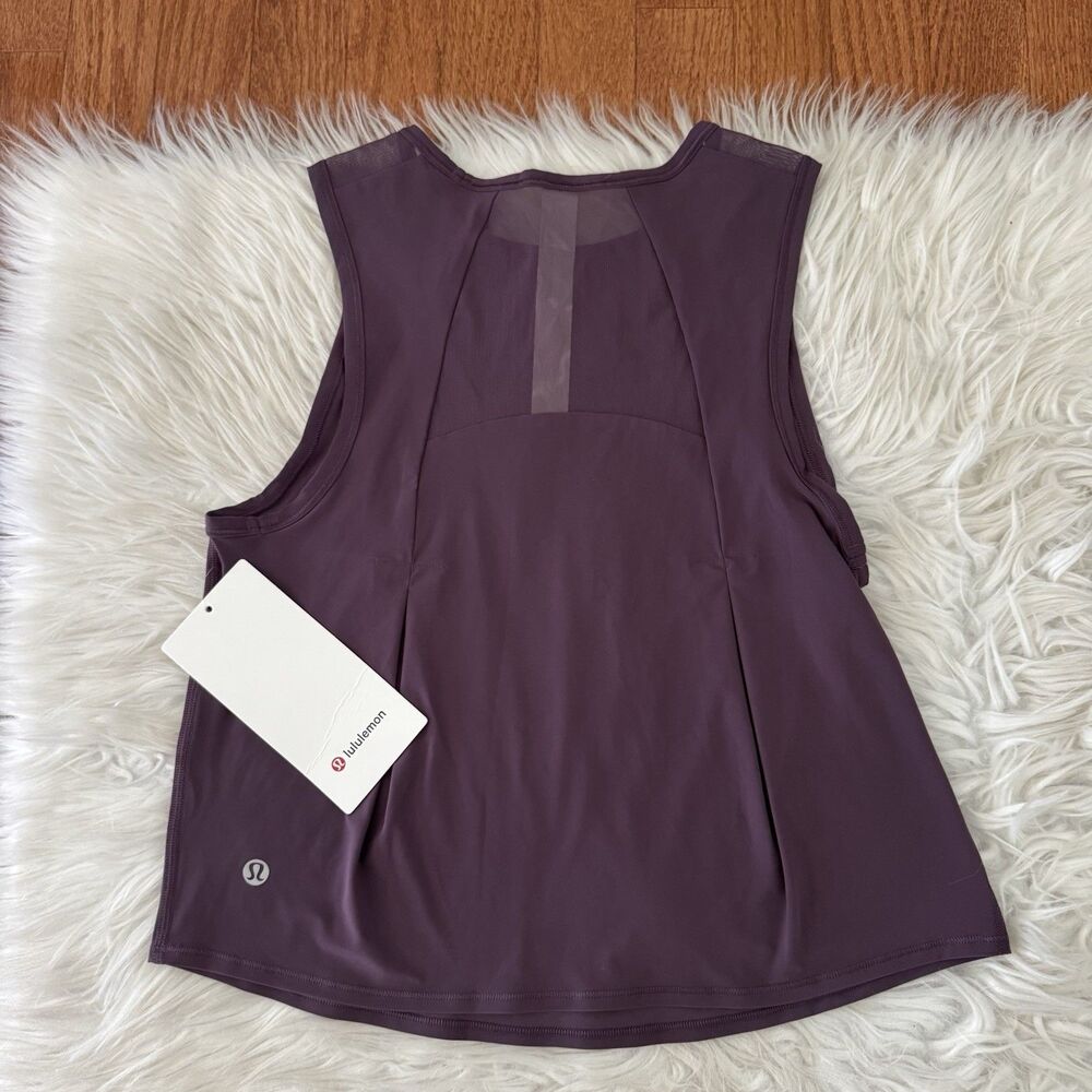 Lululemon Sculpt Cropped Tank Women’s Size 2 Flowy Grape Thistle Quick Dry NWT - Picture 9 of 11